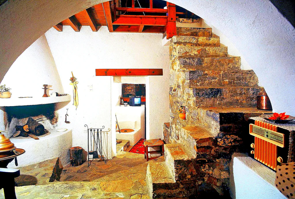 Argyro living room stone stairs 01